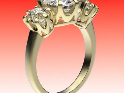 Ring Three Corona 3D print model