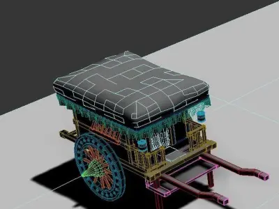 Game Heyang City - Yellow Wagon 3D model