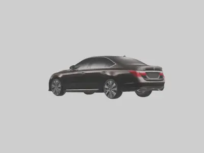 Modern Luxury Sedan model Low-poly 3D model