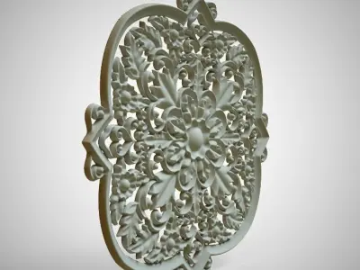 Engraving  no4 Low-poly 3D model