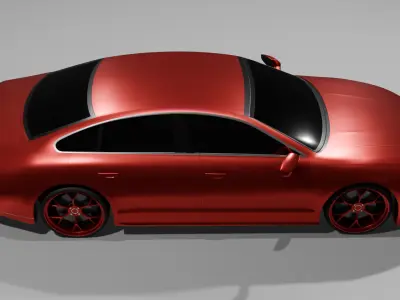 Sedan Car Low-poly 3D model