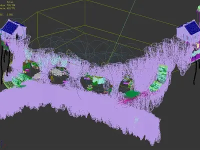 Game Mountain Architecture - Blacksmith House 12 3D model