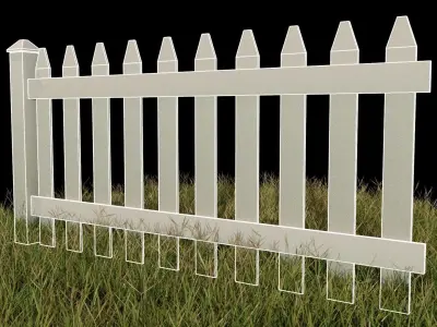 Low-Poly Fence Free low-poly 3D model