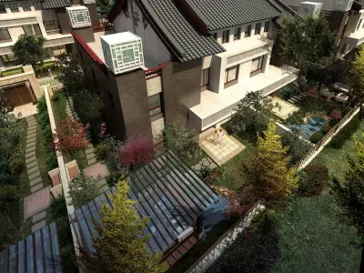 3D model of 2022 luxury fashion villa exterior 70 3D model
