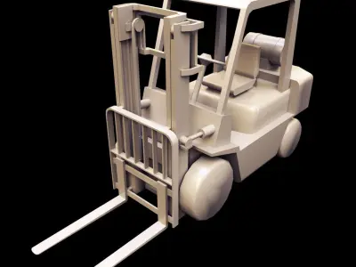 Forklift truck Low-poly 3D model