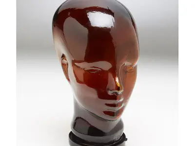 Amber Melancon Glass Head Bust 3D model