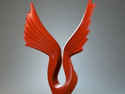 Sculpture Wings P 3D print model