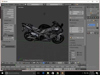 motorcycle kawasaki ninja Free low-poly 3D model