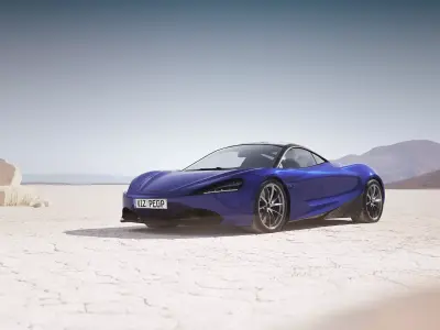 Modern supercar unbranded 3D model