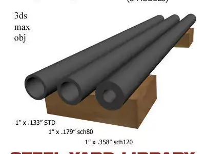 1in Pipe 3D model