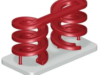 Kids Spiral Bridge Toy 3D model