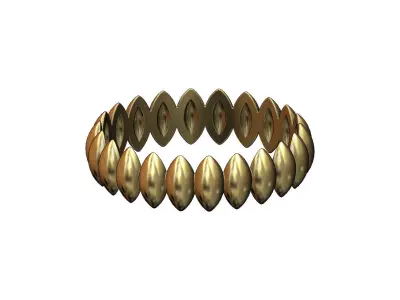 Seed shaped motif band size 5to11 3D print model