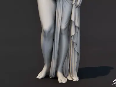Aphrodite Statue Low-poly 3D model