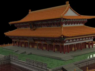 Chinese ancient house 3D model 40