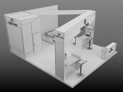 Booth Exhibition Stand a402 3D model