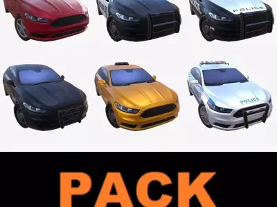 Ford Mondeo Pack Low-poly 3D model