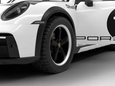 Porsche 911 Dakar 2023 Rallye 1971 HQ 3D model