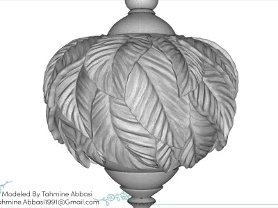 Ornamental carved decorative accessory - Home decor for CNC 3D model