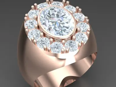 Luxury Men Rings Designs 5MR037 3D print model