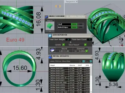 luxury Two-tone Gold stl 3dm Ring Model jr00217 3D print model