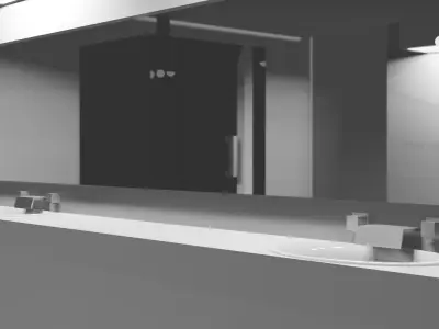 Bathroom with bathtub and sink Free 3D model