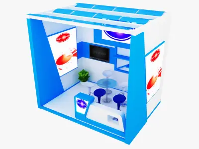  Booth Exhibition Stand a492a  3D model