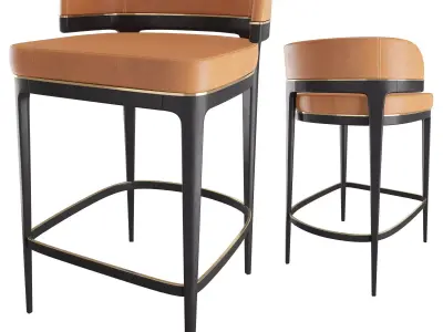 GRANGE - Bar STool - Leather 3D model