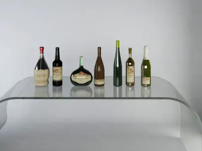 Luxury Wine Bottles MAX 2011 3D model