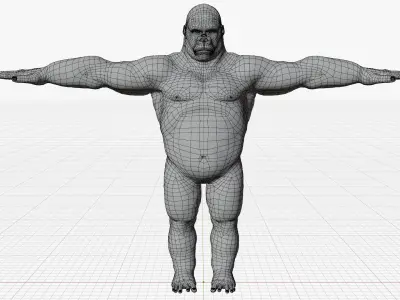 Gorilla - King Kong - v2 Low-poly 3D model