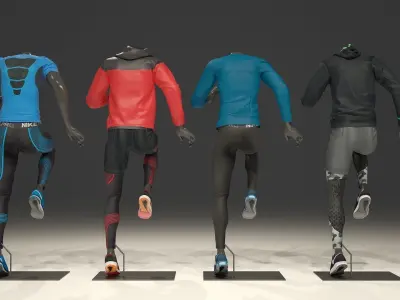 Man mannequin Nike pack 3 3D model