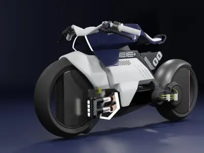 ATHENA EIE motorcycle Low-poly 3D model
