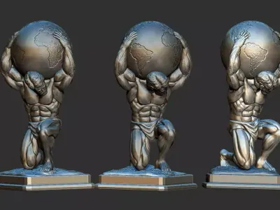 atlas statue  3D print model