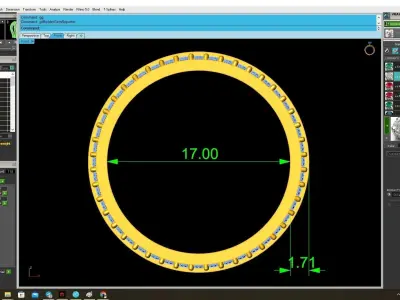 Luxury Baguette Gemstone Eternity Ring  3892 3D print model