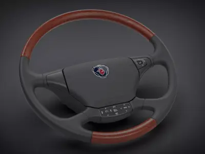 Scania Truck- Bus Steering Wheel 3D model
