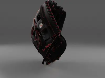 Baseball Glove Black 3D model