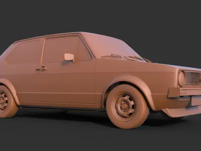 Volkswagen Golf Mk1 3D print model