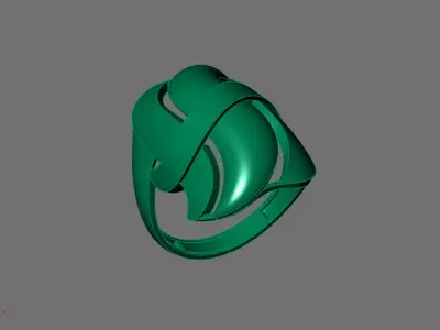 Women Ring Plain Ring Ready STL 3DM Models Womens Rings 3D print model 52