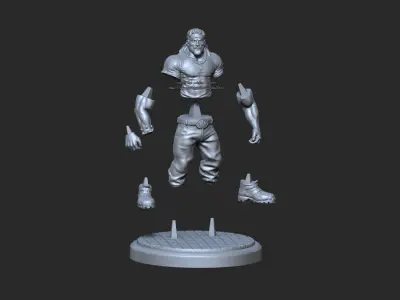 character Stylized biker v1  3D print model