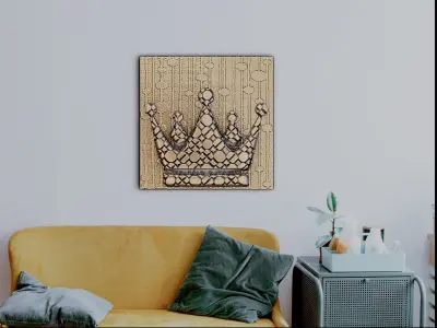 The Emperor crown decoration 3D print model