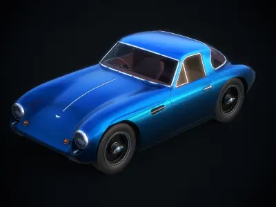 TVR Grantura Authentic Car Game Ready Low-poly 3D model