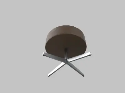 footrest round stool Low-poly 3D model