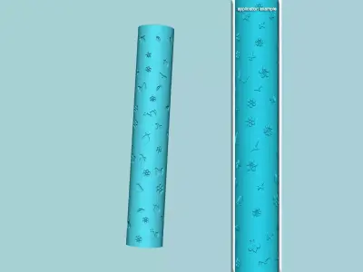 Texture Roll 52 Spring Negative - Fondant Decoration Maker 3D print model