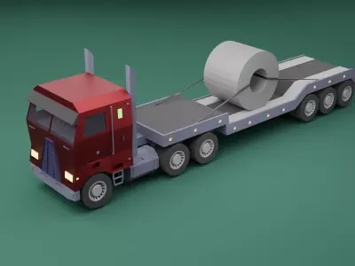 Trucks Low Poly Low-poly 3D model