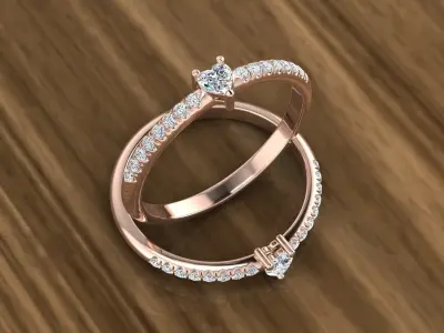 Diamond Jewelry Ring 3D print model