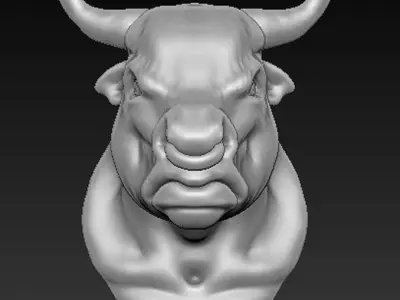 Bull Head 3D Model 3D print model