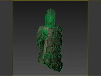 Low Poly Buddha 3D Model Stylized Zen Statue for Games  Low-poly 3D model