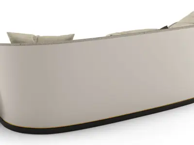 LUXURY POMONA SOFA WITH SLOPING ARMRESTS 3D model