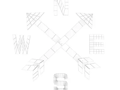 Compass Rose Wall Decoration 3D model