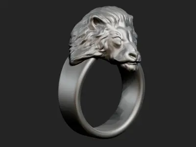 Lion ring 3D model
