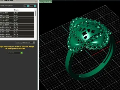 STL 3DM Women Ring Womens Ring Diamonds With Stone Model 3D print model